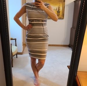 NWT Calvin Klein Striped Sheath Dress